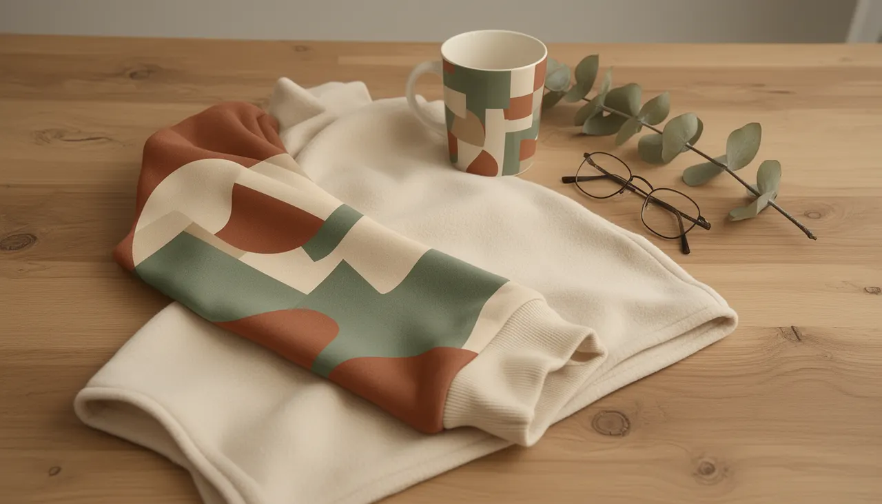 Sweat plaid personnalisé avec motif imprimé par sublimation sur la manche
