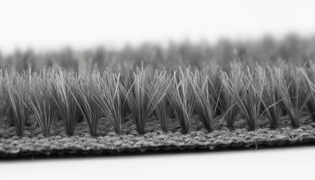 Gros plan macro fibres fausse fourrure synthétique direction poil