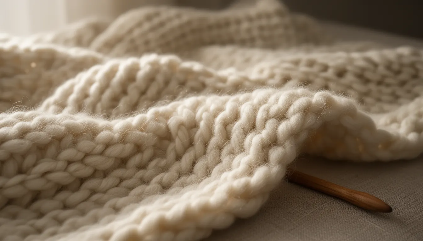 Comment nettoyer et conserver la forme d&rsquo;un plaid en grosse maille ?